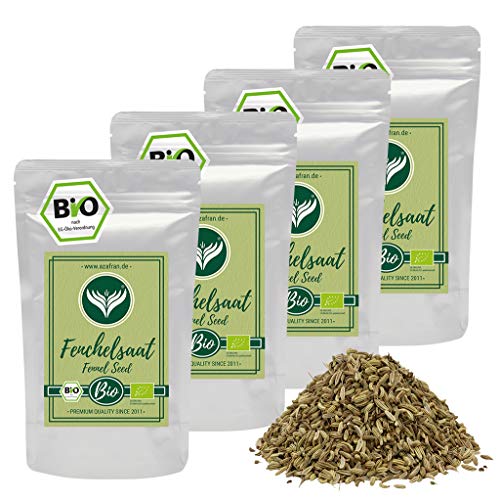 Azafran BIO Fenchel Gewürz ganz (süß) Fenchelsamen/Fenchelfrüchte 1kg von Azafran