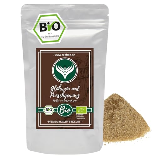 Azafran BIO Glühwein, Punsch (Apfelpunsch bzw Kinderpunsch) oder Apfelkuchen Gewürz Gewürzzucker 250g von Azafran