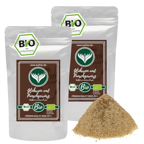 Azafran BIO Glühwein, Apfelpunsch oder Apfelkuchen Gewürz/Gewürzzucker 500g von Azafran