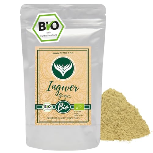 Azafran BIO Ingwer, Ingwerpulver, Ingwerwurzel zu Pulver (Ginger Powder) gemahlen 500g von Azafran