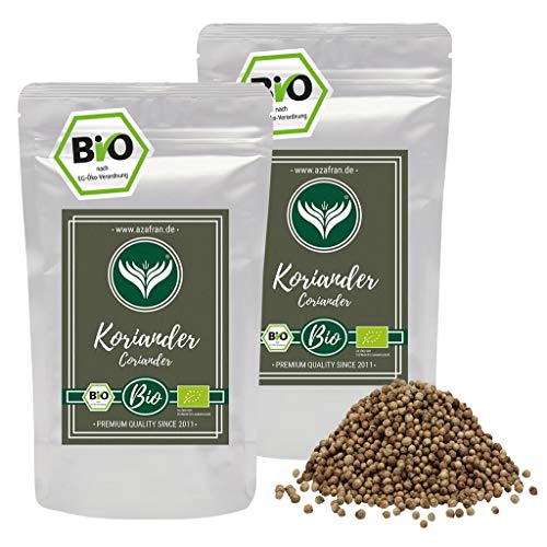 Azafran BIO Koriander-Samen ganz Koriander Saat (Körner) 500g von Azafran