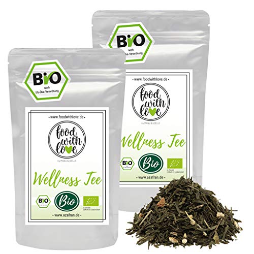 Azafran BIO Wellness Tee Sencha Grüntee / Natürlicher Zitronentee 500g von Azafran