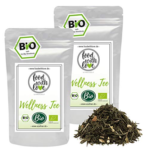 Azafran BIO Wellness Tee Sencha Grüntee/Natürlicher Zitronentee 500g von Azafran