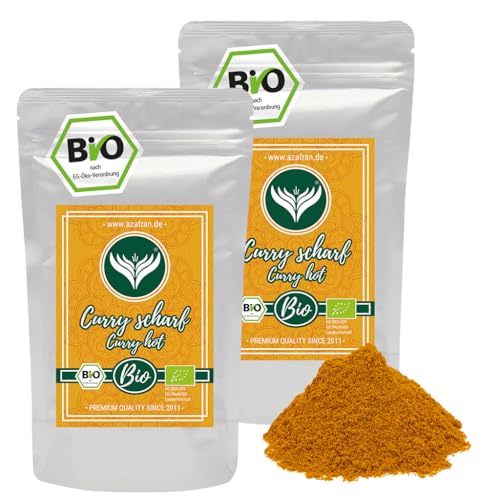 Azafran BIO Edel Curry Currypulver indisch (scharf) Madras Richtung 500g von Azafran