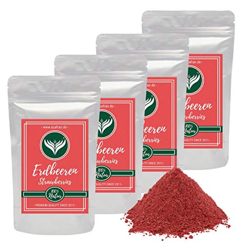 Azafran Erdbeerpulver, gefriergetrocknete Erdbeeren (gemahlen), Erdbeer Pulver 1kg von Azafran