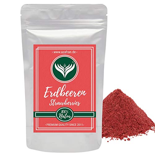 Azafran Erdbeerpulver, gefriergetrocknete Erdbeeren (gemahlen), Erdbeer Pulver 250g von Azafran