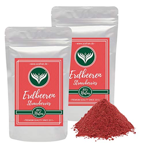 Azafran Erdbeerpulver, gefriergetrocknete Erdbeeren (gemahlen), Erdbeer Pulver 500g von Azafran