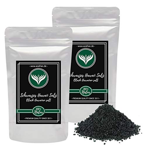 Azafran Hawaii Salz schwarz - Schwarzes Dekorsalz Black Lava 500g von Azafran