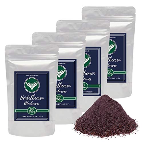Azafran Heidelbeerpulver - Blaubeeren Heidelbeeren gefriergetrocknet gemahlen 1000g von Azafran