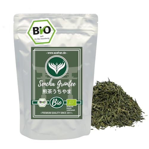Azafran Grüner Tee - BIO Sencha Uchiyama Grüntee lose geschnitten - Original aus Japan 500g von Azafran