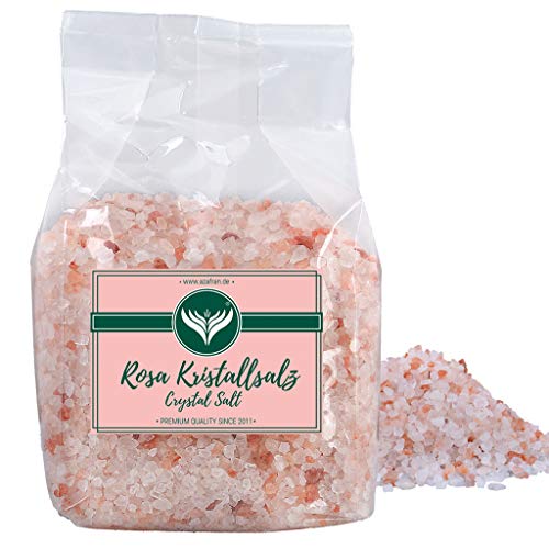 Azafran Rosa Kristallsalz (bekannt als Himalaya Salz) Steinsalz grob 2-5mm 1kg von Azafran