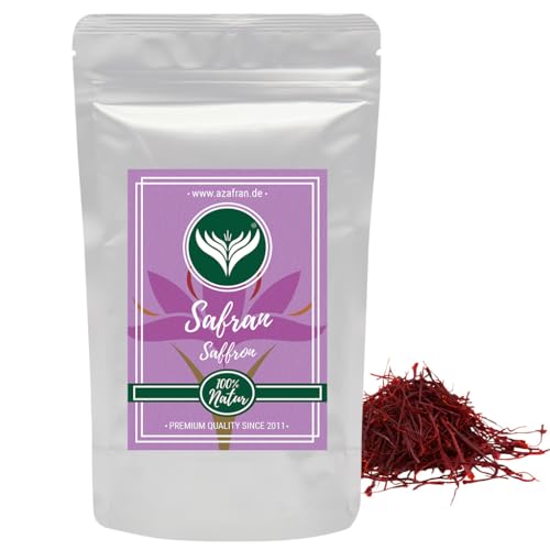 Azafran Safran Fäden, Premium Safranfäden ganz für Tee, Reis (Risotto), Paella 50g von Azafran