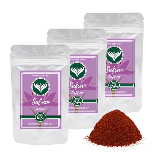 Azafran Safran Pulver, Premium Safranpulver (gemahlen) für Tee, Reis (Risotto), Paella 15g von Azafran