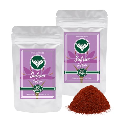 Azafran Safran Pulver, Premium Safranpulver (gemahlen) für Tee, Reis (Risotto), Paella 10g von Azafran