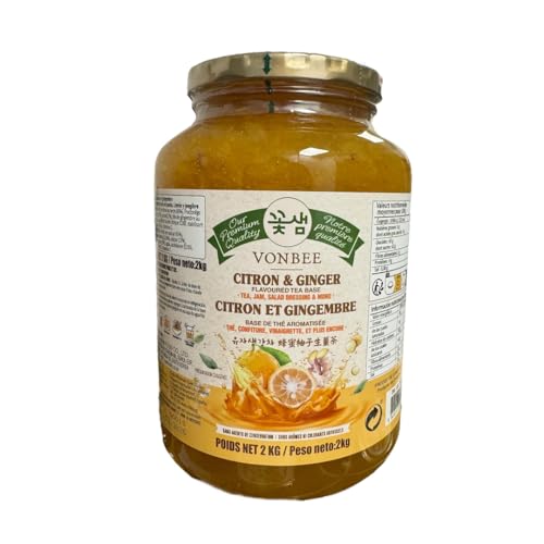 VONBEE Tee Basis mit Zitrone & Ingwer, Tee, Marmeladendressing für Salat und mehr 2 kg - ohne künstliche Konservierungsstoffe, ohne künstliche Aromen und Farbstoffe. VONBEE Tee Basis mit Zitrone & Ingwer, Tee, Marmeladendressing für Salat und mehr 2 kg - ohne künstliche Konservierungsstoffe, ohne künstliche Aromen und Farbstoffe. von Azala