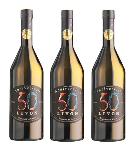 3x 0,75l - 2014er - Livon - Selezione 50 Anni - Friulano & Ribolla Gialla - Collio D.O.P. - Friaul - Italien - Weißwein trocken 3x 0,75l - 2014er - Livon - Selezione 50 Anni - Friulano & Ribolla Gialla - Collio D.O.P. - Friaul - Italien - Weißwein trocken von Azianda Agricola Livon