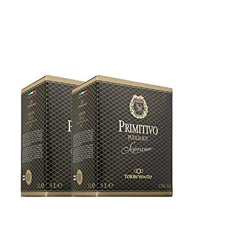Rotwein Italien Primitivo Puglia IGT Soprano Bag in Box trocken (2x5L) von Azienda Vinicola Torrevento s-r-l. Corato Italien
