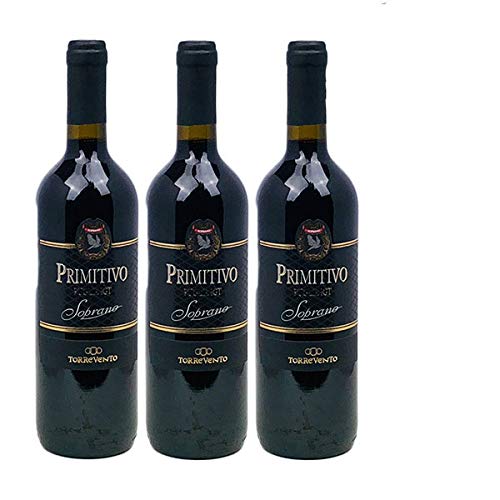 Rotwein Italien Primitivo Puglia IGT Soprano trocken (3x0,75L) von Azienda Vinicola Torrevento s-r-l. Corato Italien