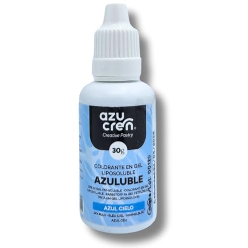 Azucren, Fettlösliche Lebensmittelfarbe, Himmelblau, zur Verwendung in Pralinen, Sahne,Buttercreme, 30 G Azucren, Fettlösliche Lebensmittelfarbe, Himmelblau, zur Verwendung in Pralinen, Sahne,Buttercreme, 30 G von Azucren