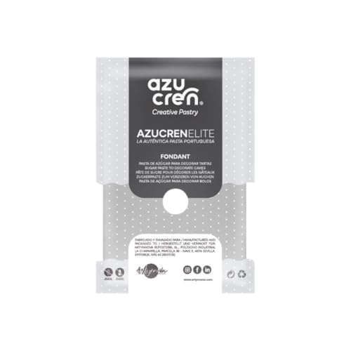 Azucren, Rollfondant, Rollfondant Grau, Einfach zu Verwenden, Glatt, Flexibel, weich und Biegsam, Perfekt zum Dekorieren von Kuchen, Halal, Koscher, Glutenfrei, Zitronen-Aroma (250 G) von Azucren