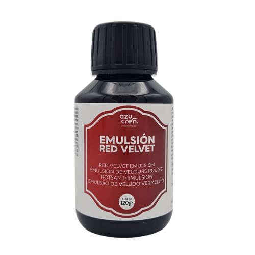 Azucren, Bakery Emulsionen Red Velvet für Süßwaren, Aroma zum Süßen von Lebensmitteln, Für Köche und zum Kochen, Backen und Dessertherstellen zu Hause,120 G von Azucren