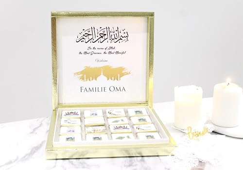 Ramadan Schokolade Box in Gold Ramazan Cikolata Eid Mubarak Bayram Geschenk ohne Alkohol Ramadan Schokolade Box in Gold Ramazan Cikolata Eid Mubarak Bayram Geschenk ohne Alkohol von B4P