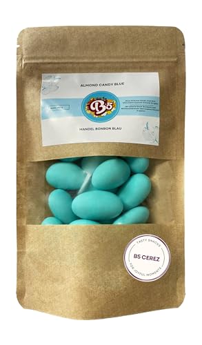 Babay Nuts Mandel-Dragees - Mit Bonbons und Milchschokolade überzogene Mandeln | 3 x 100 Gramm | Perfekter Snack für Geschenke, Partys, und besondere Anlässe (3 Pack, Blau) von B5 Cerez