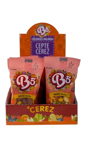 Babay Nuts Studentenfutter – Mixed Nuts: Haselnüssen, Mandeln und geröstete Maisnüsse | 16 x 30 gramm | Reichhaltige Geschmackskombination Babay Nuts Studentenfutter – Mixed Nuts: Haselnüssen, Mandeln und geröstete Maisnüsse | 16 x 30 gramm | Reichhaltige Geschmackskombination von B5 Cerez