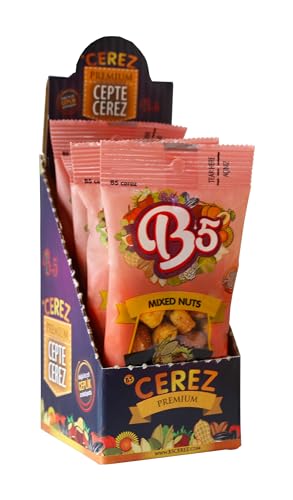 Babay Nuts Studentenfutter – Premium Mixed Nuts: Tolles Geschmackskombination mit Haselnüssen, Mandeln und geröstete Maisnüsse (4 Pack) von B5 Cerez