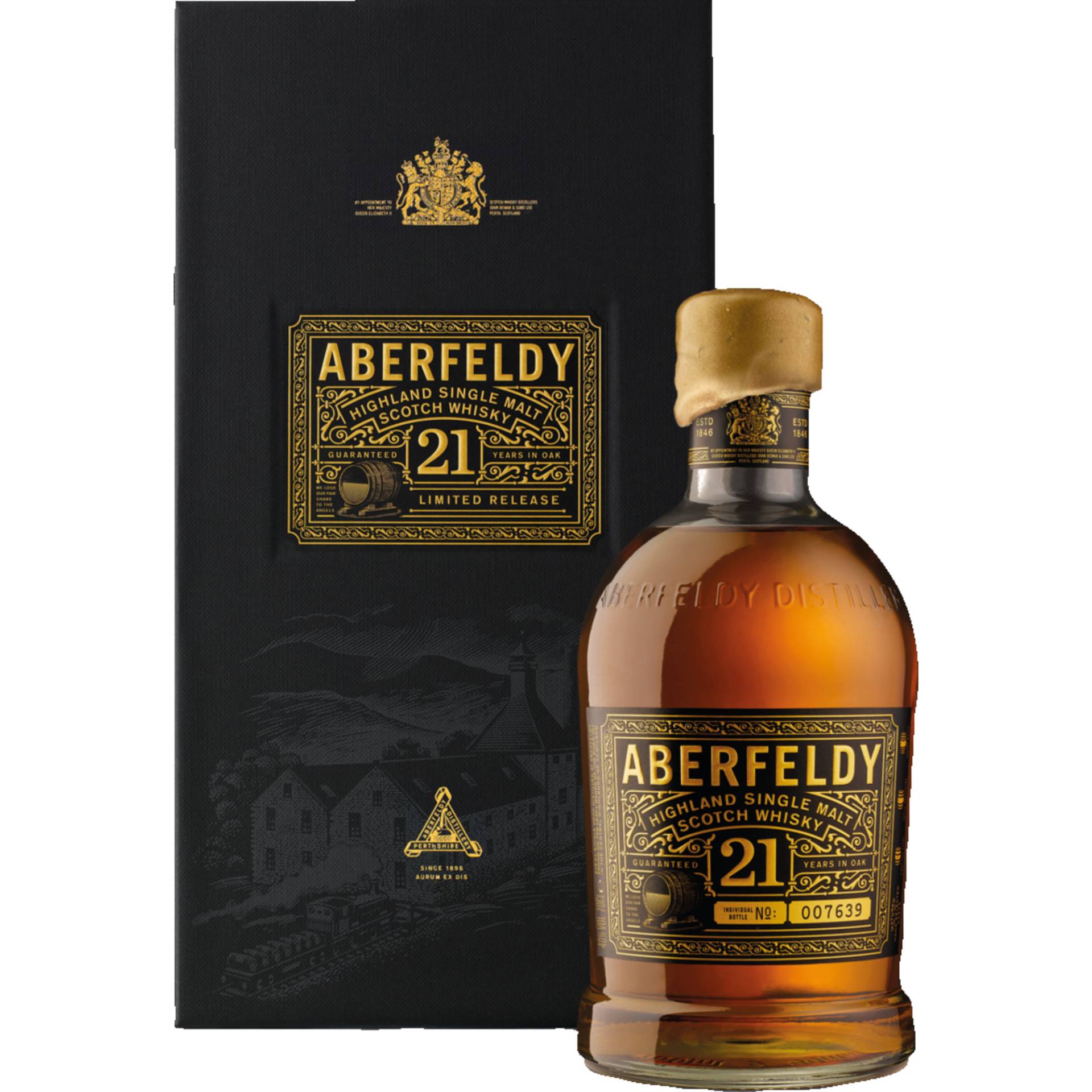 Aberfeldy 21 Years Single Malt Scotch Whisky, 0,7L, 40% Vol., Schottland, Spirituosen von BACARDI GmbH , Hindenburgstr. 49 , D-22297 Hamburg