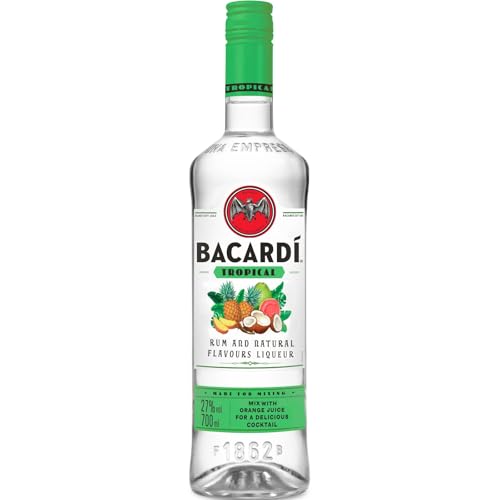 BACARDÍ Tropical, 27% Vol., 70 cl / 700 ml, weißer Rum mit dem Geschmack tropischer Früchte, reife Ananas, cremige Kokosnuss, süße Guave BACARDÍ Tropical, 27% Vol., 70 cl / 700 ml, weißer Rum mit dem Geschmack tropischer Früchte, reife Ananas, cremige Kokosnuss, süße Guave von BACARDI