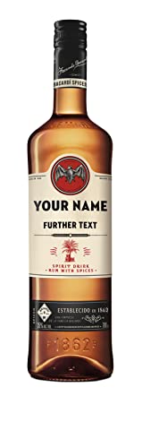 Bacardi Spiced Rum (1 x 0,7 L mit personalisiertem Etikett) von BACARDI