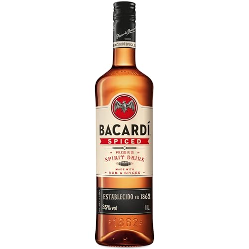 BACARDÍ Spiced, 35% Vol., 100 cl/1 l, Premium-Spirituose aus fassgereiftem Rum, veredelt mit natürlichen Aromen und Gewürzen BACARDÍ Spiced, 35% Vol., 100 cl/1 l, Premium-Spirituose aus fassgereiftem Rum, veredelt mit natürlichen Aromen und Gewürzen von BACARDI