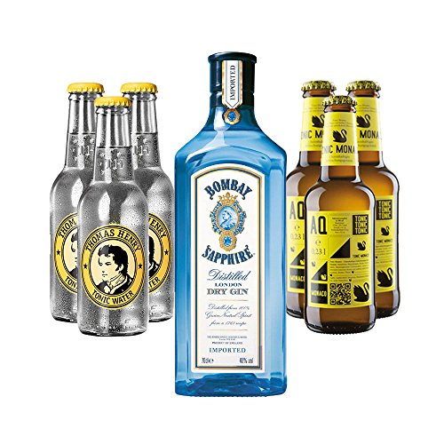Bombay Sapphire Gin & Thomas Henry + Aqua Monaco Set inc. 0.90€ MEHRWEG Pfand Bombay Sapphire Gin & Thomas Henry + Aqua Monaco Set inc. 0.90€ MEHRWEG Pfand