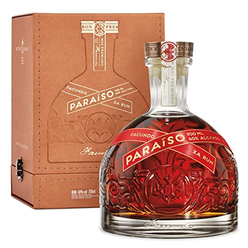 Facundo Paraíso Premium Aged Dark Rum in Leder-Geschenkbox, tropisch gereifter dunkler Rum, bis zu 23 Jahre in Weißeiche gelagert, in französischen XO Sherryfässern veredelt, 40% Vol., 70 cl/700 ml Facundo Paraíso Premium Aged Dark Rum in Leder-Geschenkbox, tropisch gereifter dunkler Rum, bis zu 23 Jahre in Weißeiche gelagert, in französischen XO Sherryfässern veredelt, 40% Vol., 70 cl/700 ml von BACARDI