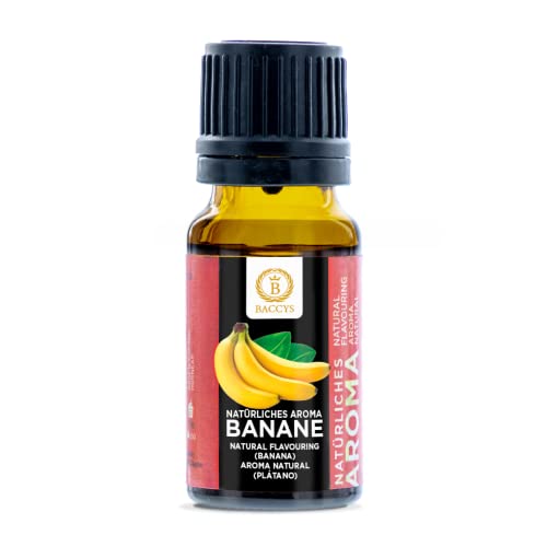 BACCYS natürliches Aroma Banane 10ml, aromatische Tropfen mit intensivem Aroma für Getränke und zum Backen, vegan, zuckerfrei von BACCYS