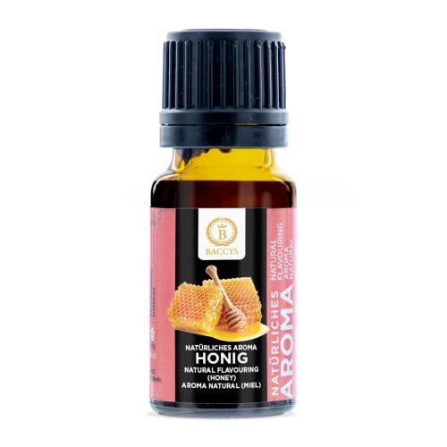 BACCYS natürliches Aroma Honig 10ml, aromatische Tropfen mit intensivem Aroma für Getränke und zum Backen, vegan, zuckerfrei von BACCYS