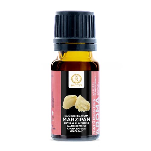 BACCYS natürliches Aroma Marzipan 10ml, aromatische Tropfen mit intensivem Aroma für Getränke und zum Backen, vegan, zuckerfrei von BACCYS