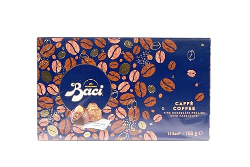 Baci® Perugina® Praline Box mit Kaffee und Haselnuss Stückchen 150 g - 12 Baci Pralinen von BACI
