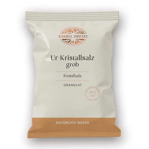 BÄRBEL DREXEL® Rosa Kristallsalz (Tiefebenen Rand Himalaya) Grob, Granulat, Mühlensalz, Natursalz (750g) 100% Veganes Speisesalz, Für Feinschmecker, Reines Steinsalz, Ur-Salz von BÄRBEL DREXEL