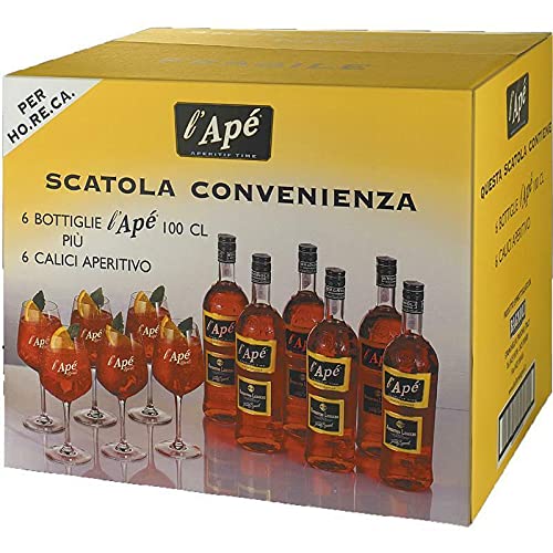 APERITIVE APE' 6 Flaschen von 1 LT mit 6 GLASKALKEN AUS SPRITZ APERITIVE APE' 6 Flaschen von 1 LT mit 6 GLASKALKEN AUS SPRITZ von BAGNOLI