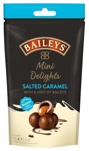 Baileys Chocolate Mini Delights Salted Caramel | 1 x 102 g | zartschmelzende Mini-Pralinen | Pralinen Geschenk | gefüllt mit Baileys Likör und gesalzenem Karamell Baileys Chocolate Mini Delights Salted Caramel | 1 x 102 g | zartschmelzende Mini-Pralinen | Pralinen Geschenk | gefüllt mit Baileys Likör und gesalzenem Karamell von Baileys