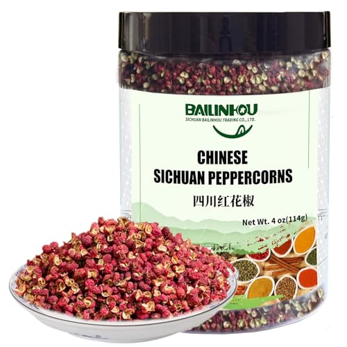 BAILINHOU Premium Sichuaner Pfefferkörner [rote und grüne Paprika] 4oz/114g Chinesischer Pfeffer. Originalimport aus Sichuan, China. von BAILINHOU