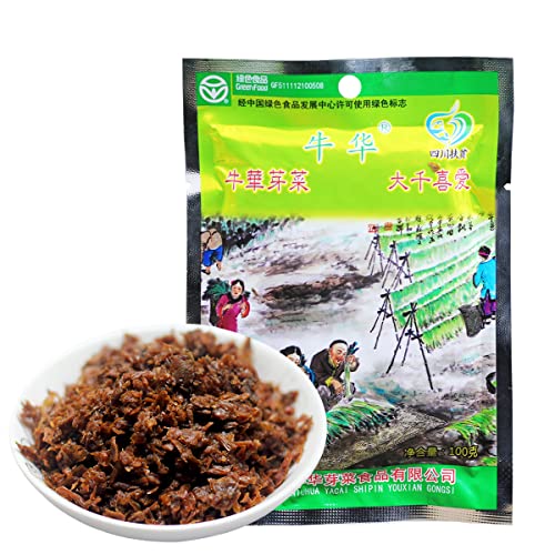 Bailinhou SuiMi Yacai Sichuan Konserviertes Gemüse, 100 g, Senfstiel, getrocknetes Gemüse, Laotan-Fermentation, aus Szechuan, China von BAILINHOU