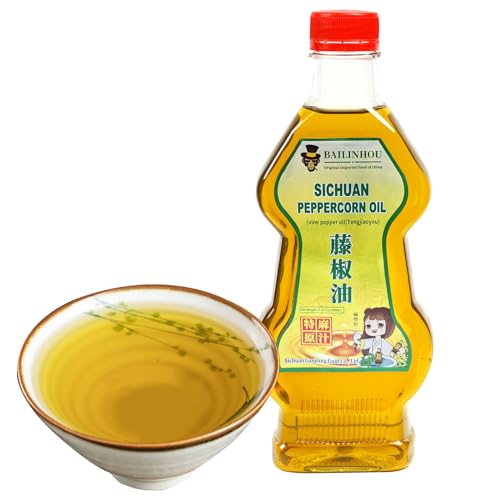 Authentisches grünes Sichuan-Pfefferkornöl (Tengjiaoyou), 400 ml, Szechuangrünes Kaktusaschenöl, Pfefferkorngeschmack, Original importiert aus China von BAILINHOU