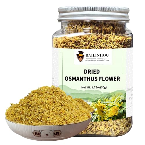 Trockene Osmanthus fragrans 50g, getrocknete Osmanthus Blüten Kräuterblätter Tee zum Kochen und Backen von BAILINHOU