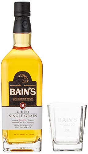 BAINS Single Grain Whisky mit Glas (1 x 0.7 l) von BAINS
