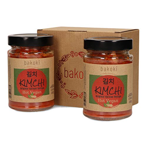 Bakoki® Premium KIMCHI Hot VEGAN Originales koreanisches Rezept (2 x 300g) von BAKOKI