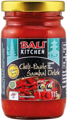 Bali Kitchen Sambal Oelek, scharf, 6er Pack (6 x 115 g) von Bali Kitchen