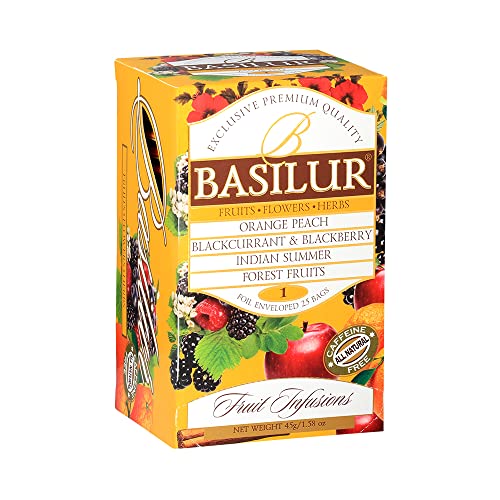 BASILUR Fruit Infusions Assorted Vol. I. schwarzer & grüner Tee 20x1,8g von Basilur